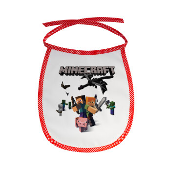 Minecraft Alex, Σαλιάρα μωρού αλέκιαστη με κορδόνι Κόκκινη