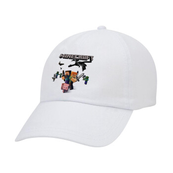 Minecraft Alex, Καπέλο Ενηλίκων Baseball Λευκό 5-φύλλο (POLYESTER, ΕΝΗΛΙΚΩΝ, UNISEX, ONE SIZE)