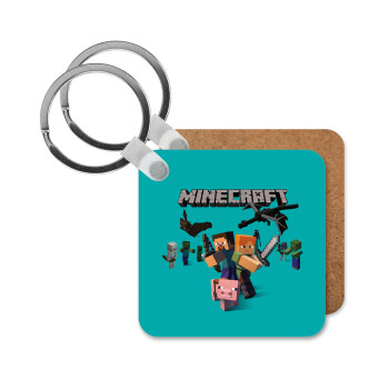 Minecraft Alex, Μπρελόκ Ξύλινο τετράγωνο MDF