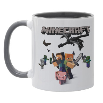 Minecraft Alex, Mug colored grey, ceramic, 330ml