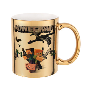 Minecraft Alex, Mug ceramic, gold mirror, 330ml