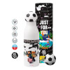 Soccer Metal mug thermos, double wall, 550ml