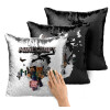 Μαξιλάρι καναπέ Μαγικό Μαύρο με πούλιες 40x40cm περιέχεται το γέμισμα