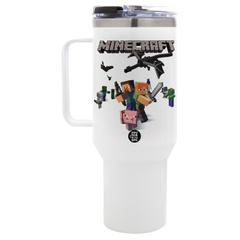 Minecraft Alex, Mega Stainless steel Tumbler with lid, double wall 1,2L
