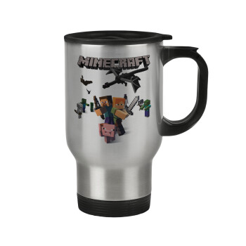 Minecraft Alex, Stainless steel travel mug with lid, double wall 450ml