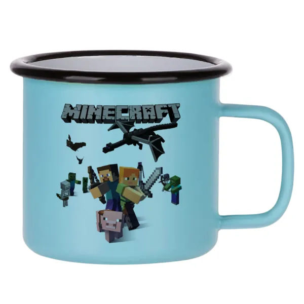 Minecraft Alex — Κούπα Μεταλλική εμαγιέ ΜΑΤ σιέλ 360ml