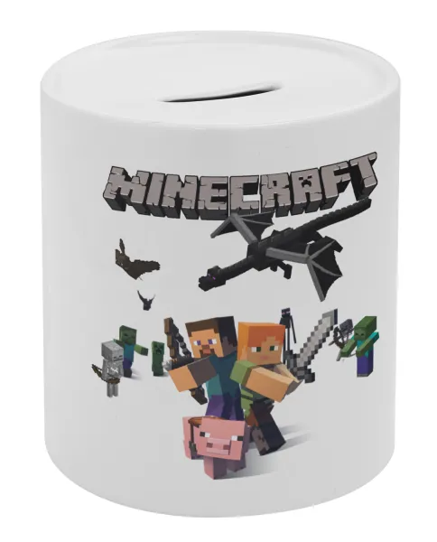 Minecraft Alex — Porcelain money box with stopper