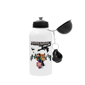 Minecraft Alex, Metal water bottle, White, aluminum 500ml