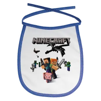 Minecraft Alex, Σαλιάρα μωρού αλέκιαστη με κορδόνι Μπλε