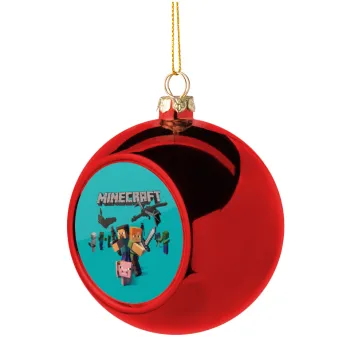 Minecraft Alex, Christmas tree ball Red 8cm