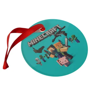 Minecraft Alex, Christmas ornament glass 9cm