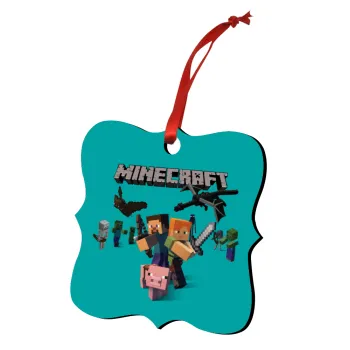 Minecraft Alex, Christmas ornament polygon wooden 7.5cm
