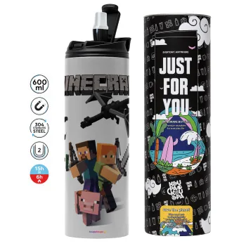 Minecraft Alex, Tumbler stainless steel GREY 600ml