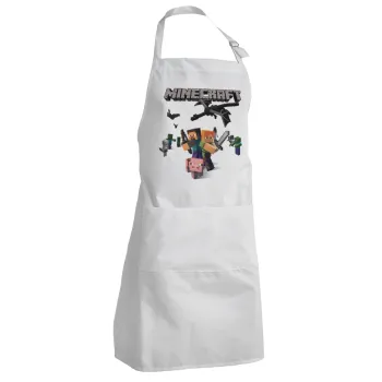Minecraft Alex, Adult Chef Apron (with sliders and 2 pockets)