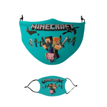 Minecraft Alex, Μάσκα υφασμάτινη παιδική πολλαπλών στρώσεων με υποδοχή φίλτρου