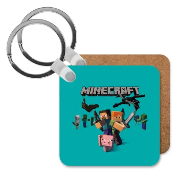 Minecraft Alex, Μπρελόκ Ξύλινο τετράγωνο MDF