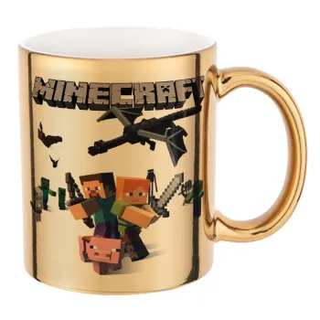Minecraft Alex, Mug ceramic, gold mirror, 330ml