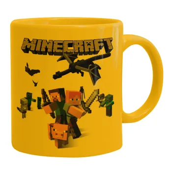 Minecraft Alex, Κούπα, κεραμική κίτρινη, 330ml