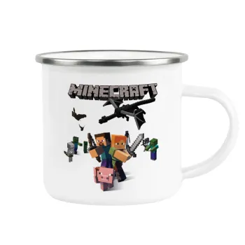 Minecraft Alex, Κούπα Μεταλλική εμαγιέ λευκη 360ml
