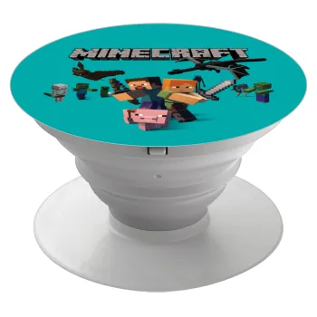 Minecraft Alex, Phone Holders Stand  Λευκό Βάση Στήριξης Κινητού στο Χέρι