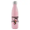 Μεταλλικό παγούρι θερμός Ροζ Ιριδίζον (Stainless steel), διπλού τοιχώματος, 500ml