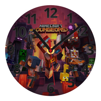 Minecraft Dungeons, Ρολόι τοίχου γυάλινο (20cm)