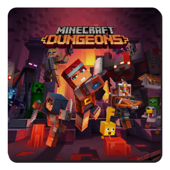 Minecraft Dungeons, Τετράγωνο μαγνητάκι ξύλινο 9x9cm