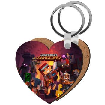 Minecraft Dungeons, Μπρελόκ Ξύλινο καρδιά MDF