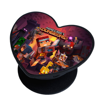 Minecraft Dungeons, Phone Holders Stand  καρδιά Μαύρο Βάση Στήριξης Κινητού στο Χέρι