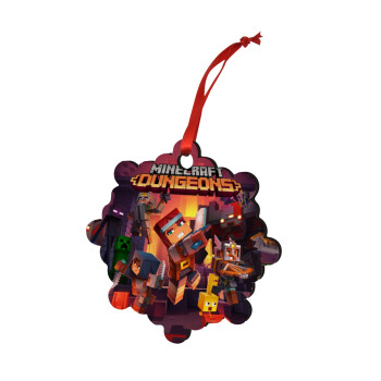 Minecraft Dungeons, Christmas ornament snowflake wooden 7.5cm