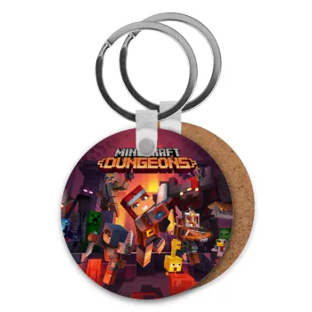 Minecraft Dungeons, Μπρελόκ Ξύλινο στρογγυλό MDF Φ5cm