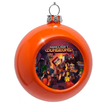 Minecraft Dungeons, Orange Christmas tree ornament bauble 8cm