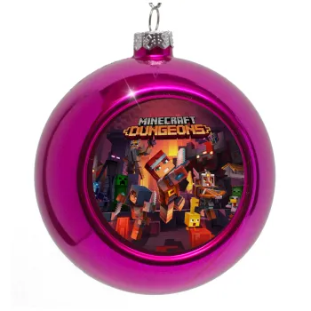 Minecraft Dungeons, Purple Christmas tree ornament bauble 8cm