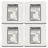 Τα συστατικά του δασκάλου, ΣΕΤ 4 Σουβέρ ξύλινα τετράγωνα (9cm)