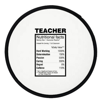 teacher nutritional facts, Βεντάλια υφασμάτινη αναδιπλούμενη με θήκη (20cm)