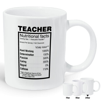 teacher nutritional facts, Κούπα Giga, κεραμική, 590ml