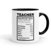 Τα συστατικά του δασκάλου, Κούπα χρωματιστή μαύρη, κεραμική, 330ml