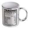 Mug ceramic, silver mirror, 330ml