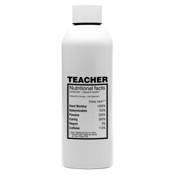 Τα συστατικά του δασκάλου, Μεταλλικό παγούρι νερού, 304 Stainless Steel 800ml