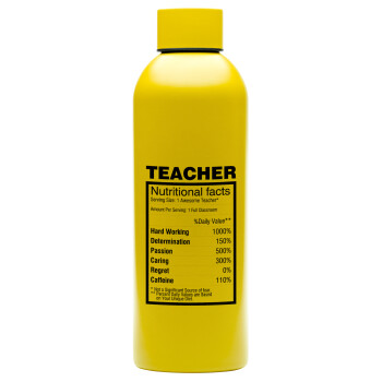 Τα συστατικά του δασκάλου, Μεταλλικό παγούρι νερού, 304 Stainless Steel 800ml