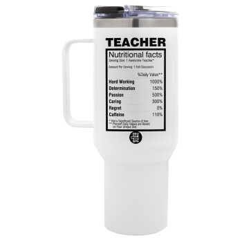 Τα συστατικά του δασκάλου, Mega Tumbler με καπάκι, διπλού τοιχώματος (θερμό) 1,2L