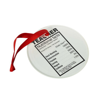 Τα συστατικά του δασκάλου, Στολίδι Χριστουγεννιάτικο στολίδι γυάλινο 9cm