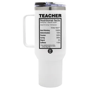 Τα συστατικά του δασκάλου, Mega Tumbler με καπάκι, διπλού τοιχώματος (θερμό) 1,2L