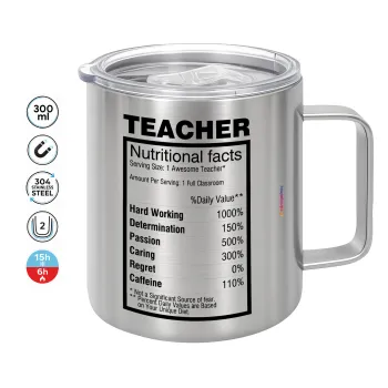 teacher nutritional facts, Mug Stainless steel double wall 300ml