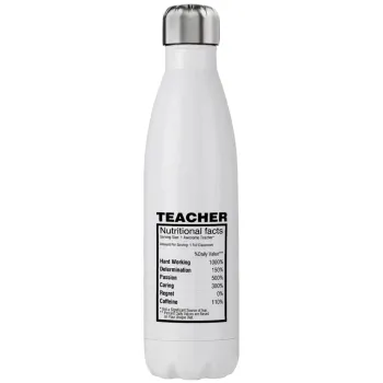 teacher nutritional facts, Stainless steel, double-walled, 750ml