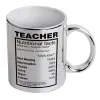 Mug ceramic, silver mirror, 330ml