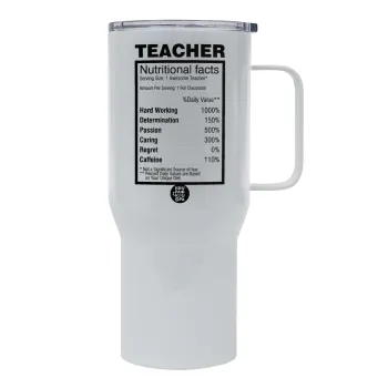 teacher nutritional facts, Mega Stainless steel Tumbler with lid, double wall 750L