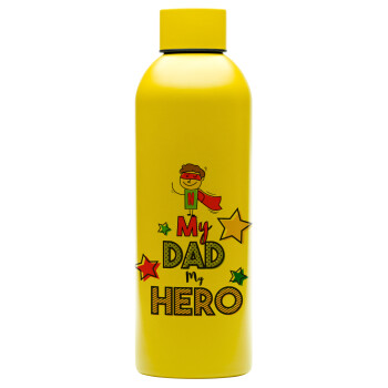 My Dad, my Hero!!!, Μεταλλικό παγούρι νερού, 304 Stainless Steel 800ml