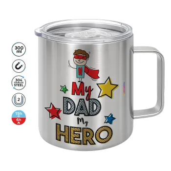 My Dad, my Hero!!!, Mug Stainless steel double wall 300ml