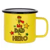 Metallic enamel MATT Yellow cup 360ml